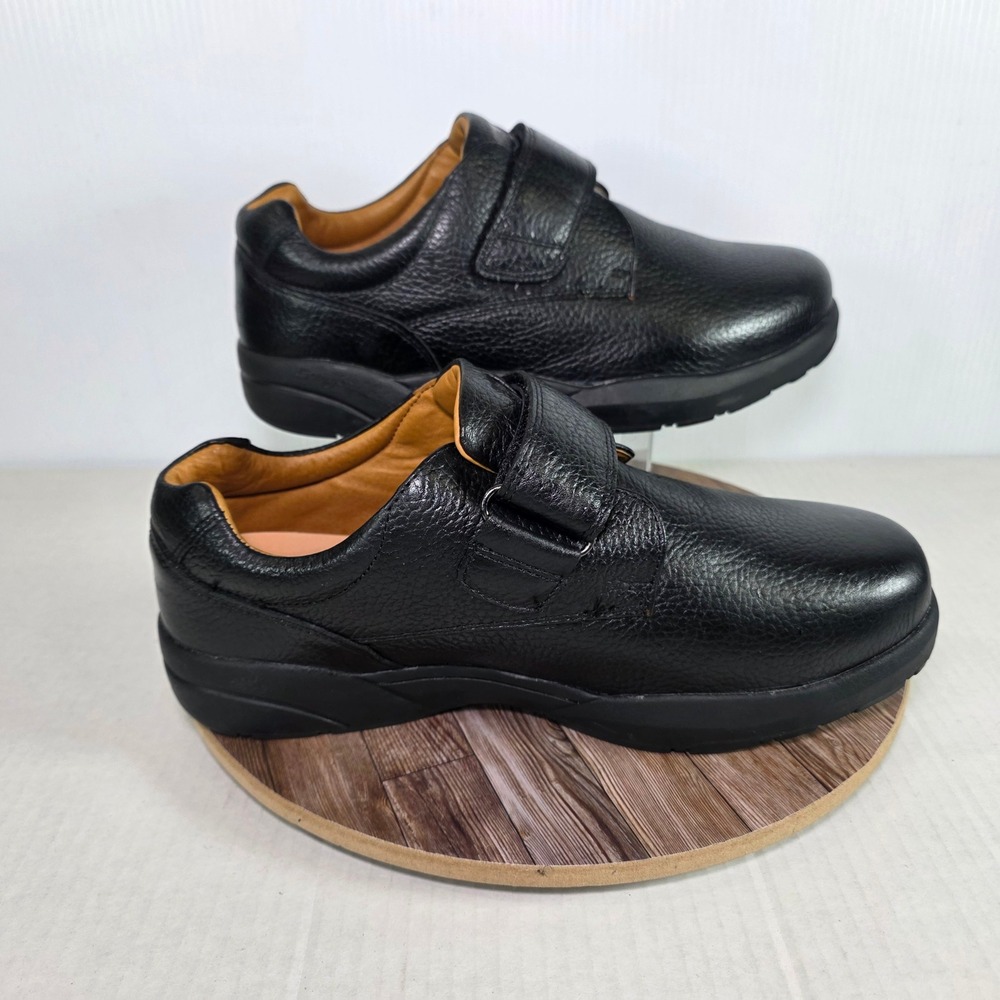 Dr. Comfort William X-Depth Diabetic Shoes Men 13XW Black Leather Hook Loop 6110